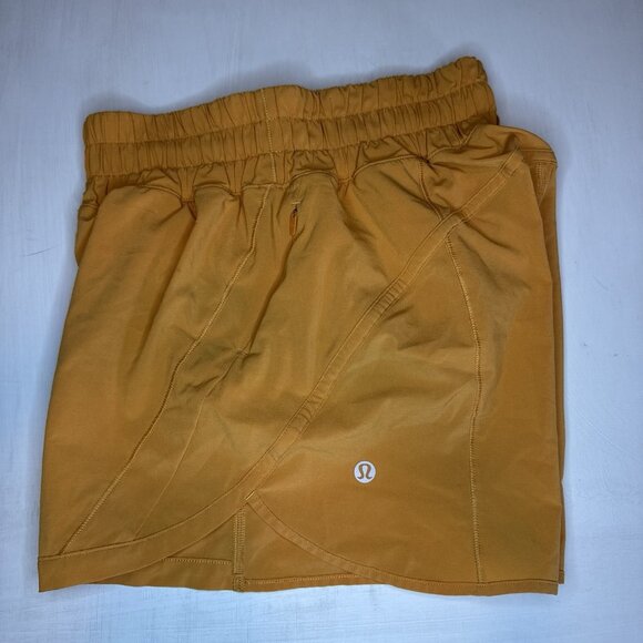 Lululemon Women's Track That 5" Inseam High Rise Shorts Size 2 Orange - Picture 8 of 8